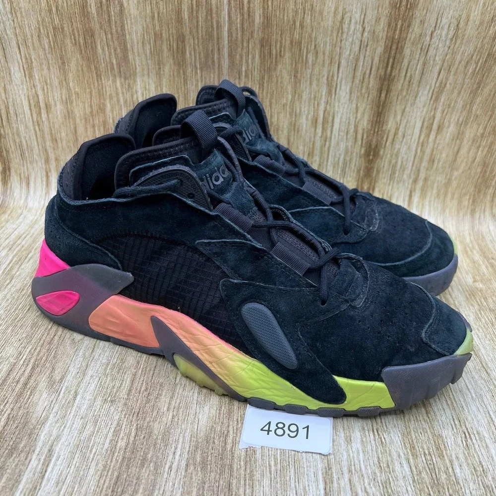 Adidas Streetball‎ Men's Size 10.5 Basketball Shoes Black Multi Sneakers EF1906